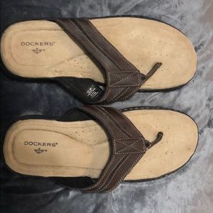Leather Docker flip flops Size 11M